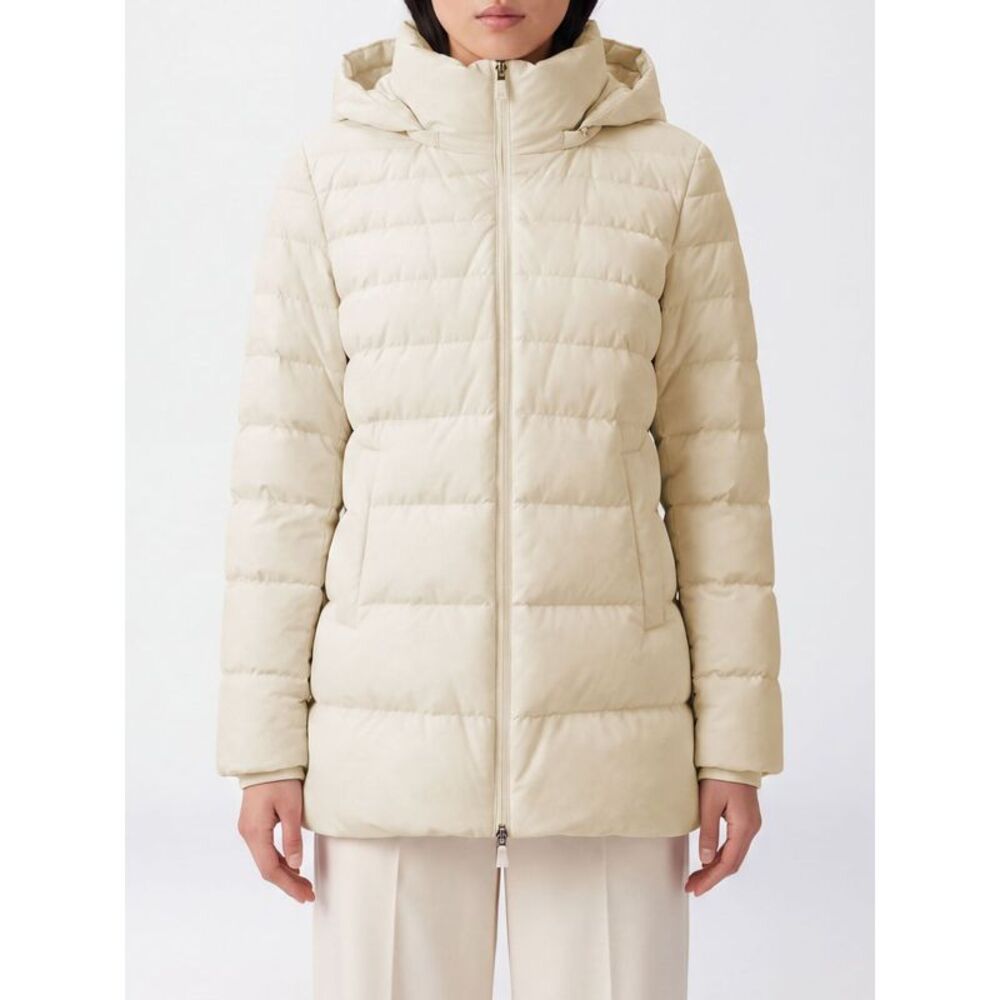 Herno Women Herno Knee-Length Quilted Nylon Down Jacket With Removable Hood